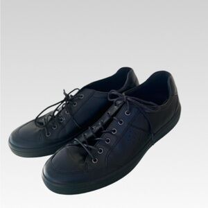 Ecco Men's Black Leather Sneakers size EU46 US 12-13